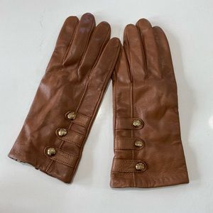 Ralph Lauren brown leather driving gloves. Never worn, size XL